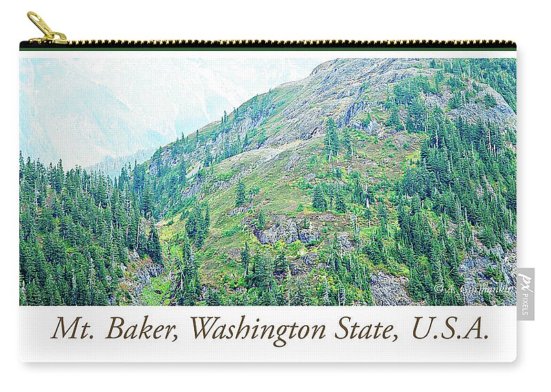 Mount Baker Zip Pouch featuring the photograph Mount Baker, Cascade Range, Washington State by A Macarthur Gurmankin