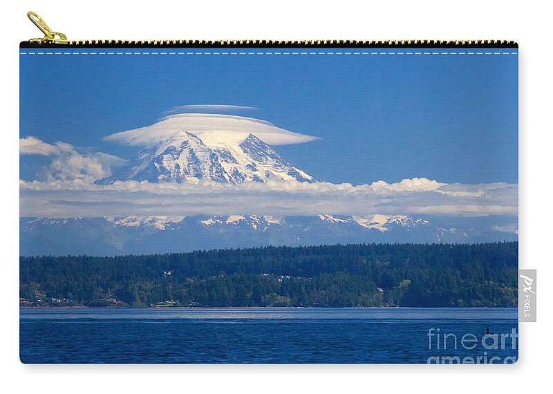 Photography Zip Pouch featuring the photograph Mount Rainier by Sean Griffin