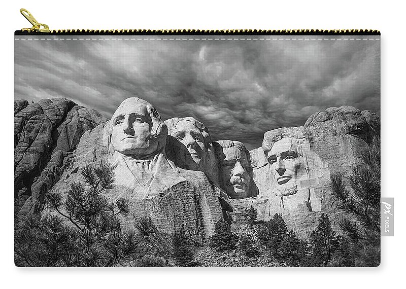 Mt. Rushmore Zip Pouch featuring the photograph Mount Rushmore II by Tom Mc Nemar