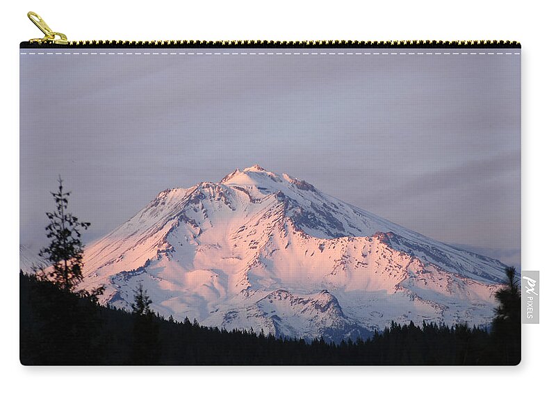 Mount Shasta Zip Pouch featuring the photograph Mount Shasta - Oregon by DArcy Evans
