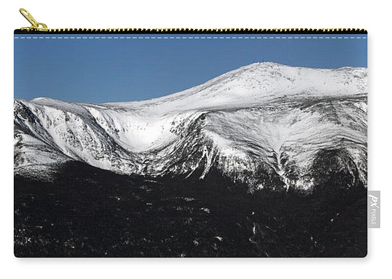 New Hampshire Zip Pouch featuring the photograph Mount Washington East Slope Panoramic by Brett Pelletier