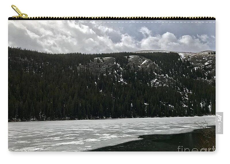 Mountain Zip Pouch featuring the photograph Mountain Lake by Dennis Richardson