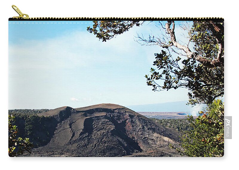 Mountain Of Lava Zip Pouch featuring the photograph Mountain of Lava by Jennifer Robin