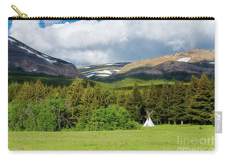 Mountains Zip Pouch featuring the photograph Mountain Teepee by David Arment