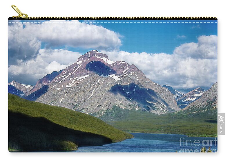 Rocky Mountains Zip Pouch featuring the photograph Mountains and Lakes by David Arment