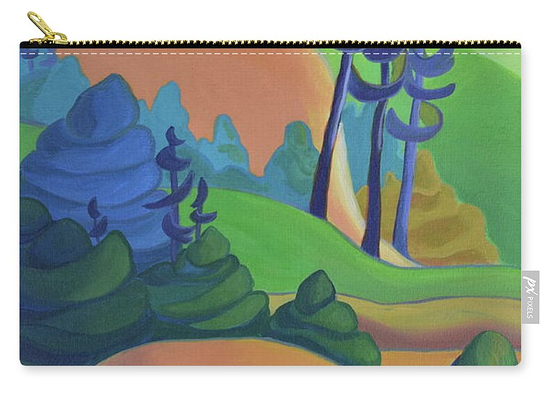 Group Of Seven Carry-all Pouch featuring the painting Hills in Spring by Barbel Smith