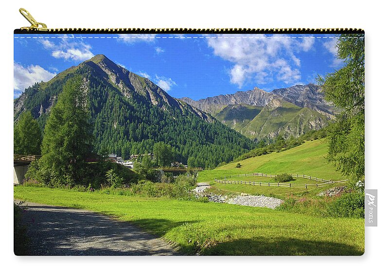 Mountain Zip Pouch featuring the photograph Mountains of Switzerland by Cesar Vieira