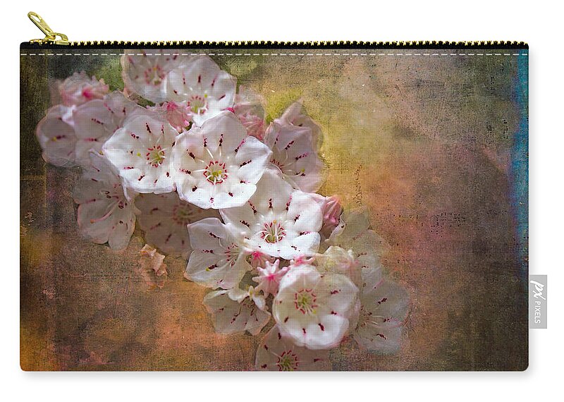 Mountain Laurel Zip Pouch featuring the photograph Mountain Laurel by Bellesouth Studio