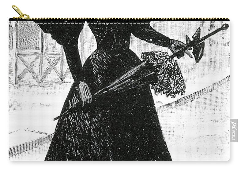 Fashion Zip Pouch featuring the photograph Mourning Dress, 1890s by Science Source