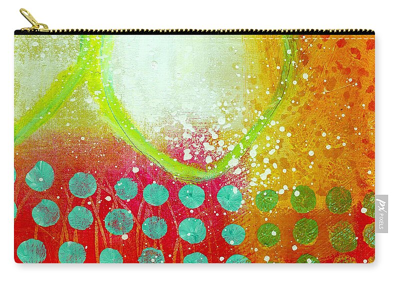 4x4 Zip Pouch featuring the painting Moving Through 10 by Jane Davies