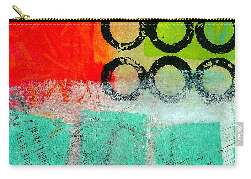 4x4 Zip Pouch featuring the painting Moving Through 11 by Jane Davies