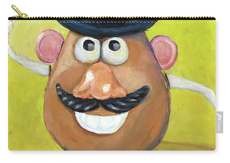 Toy Carry-all Pouch featuring the painting Mr. Potato Head by Donna Tucker