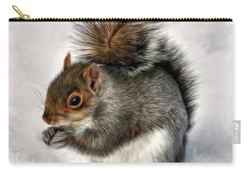 Squirrel Zip Pouch featuring the photograph Mr. Squirrel by Pennie McCracken