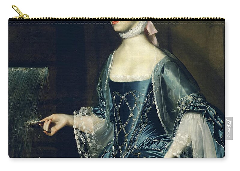 John Singleton Copley Zip Pouch featuring the painting Mrs. Daniel Sargent. Mary Turner by John Singleton Copley