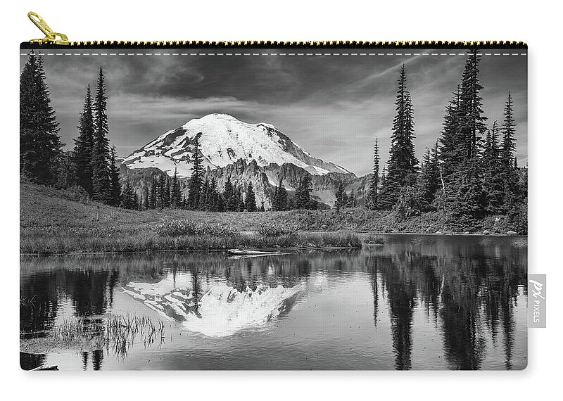 Mt Rainier Carry-all Pouch featuring the photograph Mt Rainier in Reflection by Harold Coleman