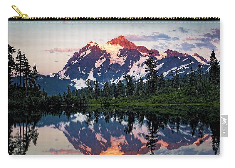 Mt. Shuksan Washington Northern Cascades Zip Pouch by Brendan Reals -  Pixels Merch