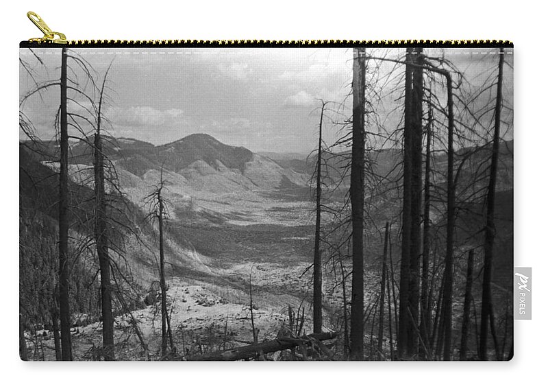 Mt St Helen Washington Zip Pouch featuring the photograph Mt St Helen Aftermath by William Kimble