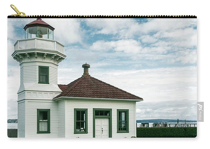 Lighthouse Zip Pouch featuring the photograph Mukilteo Lighthouse by Ed Clark