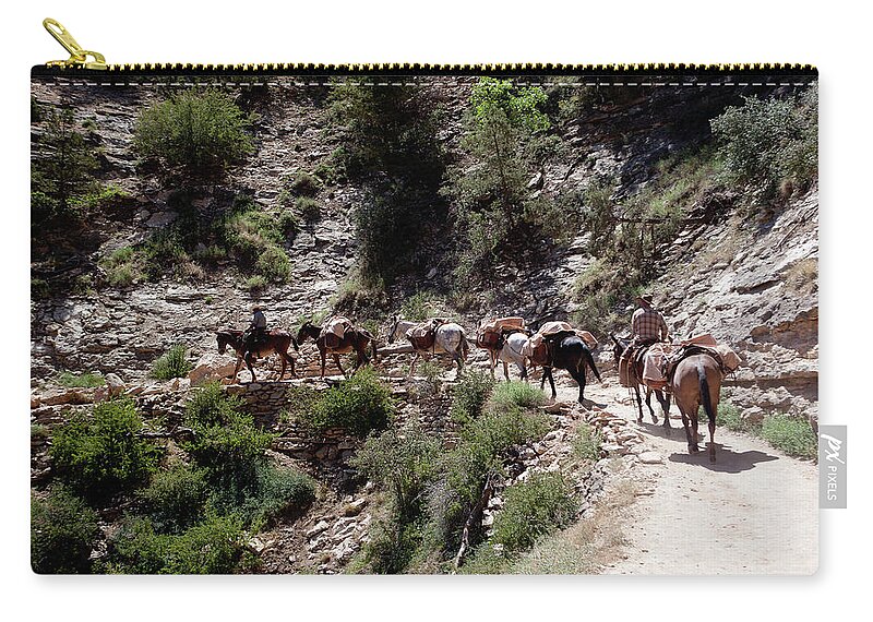 Mule Train Carry-all Pouch featuring the photograph Mule Train by Rich S