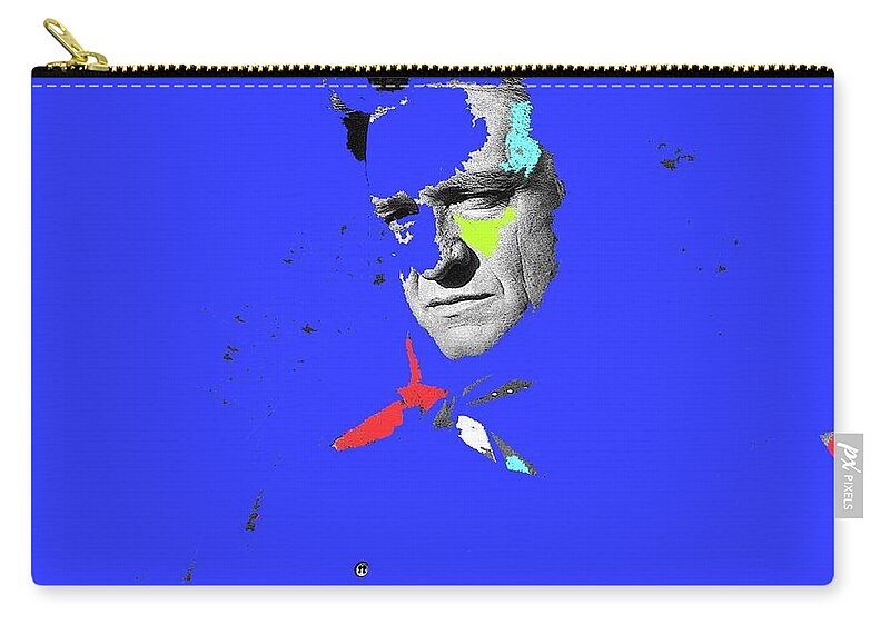 Multi Colored Johnny Cash Collage Old Tucson Arizona 1971 Zip Pouch featuring the photograph Multi colored Johnny Cash collage Old Tucson Arizona 1971-2008 by David Lee Guss