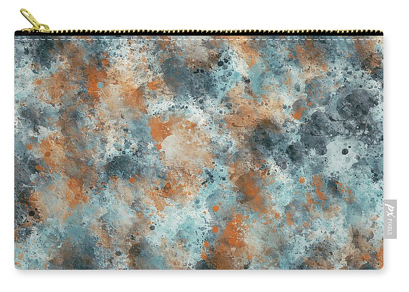 Blues Zip Pouch featuring the digital art Multicolor Texture 001 by DiDesigns Graphics