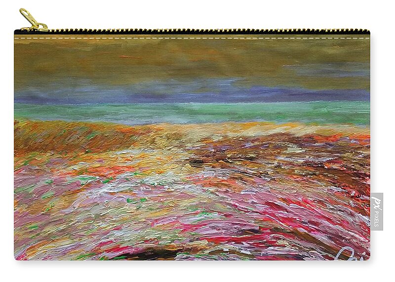 Palette Zip Pouch featuring the painting Multicolored Landscape I by Bachmors Artist