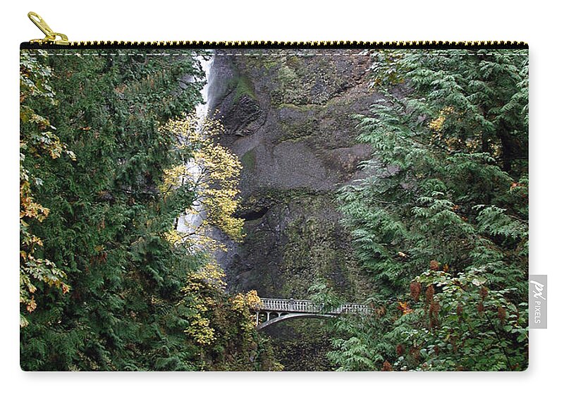 Multnomah Falls Zip Pouch featuring the photograph Multnomah Falls - 5 by DArcy Evans