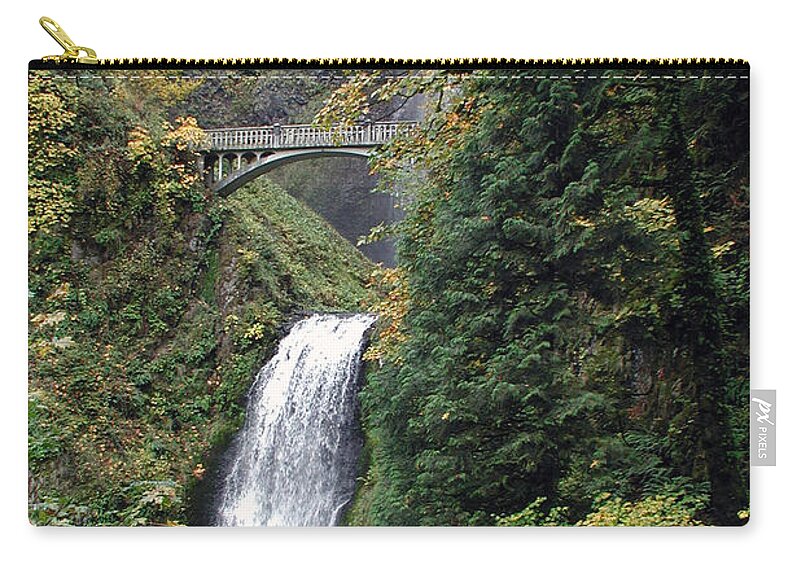 Multnomah Zip Pouch featuring the photograph Multnomah Falls 3 by DArcy Evans