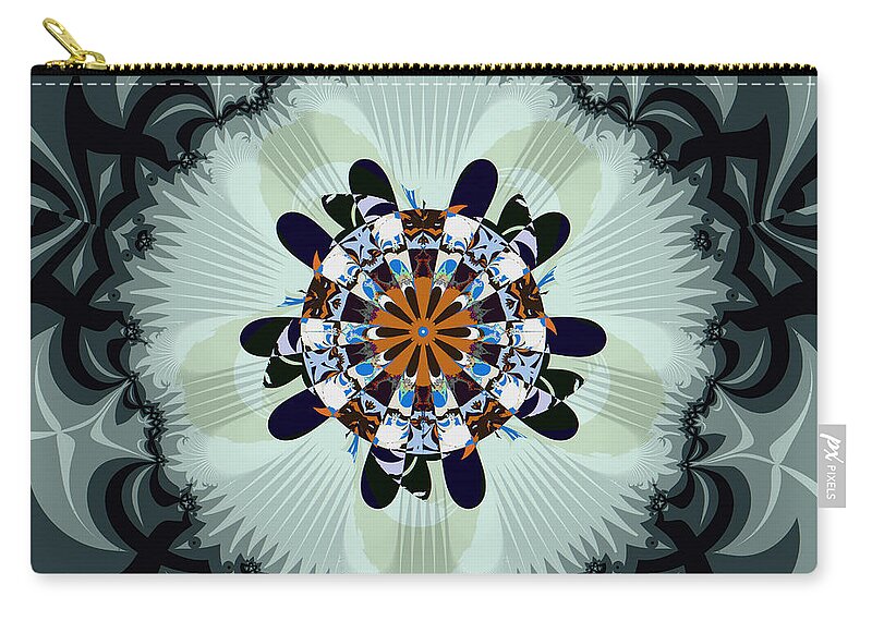 Abstract Zip Pouch featuring the digital art Mumm Roulette by Jim Pavelle