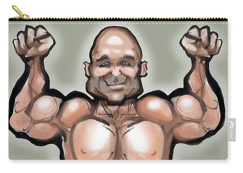 Muscle Zip Pouch featuring the digital art Muscles by Kevin Middleton