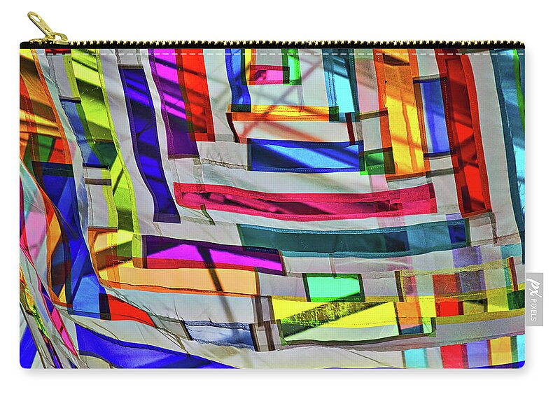 Roanoke Zip Pouch featuring the photograph Museum Atrium Art Abstract by Stuart Litoff