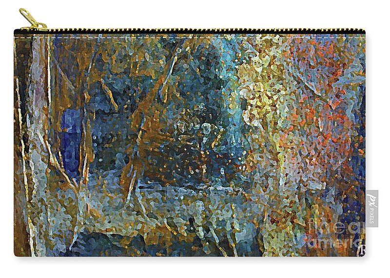 Abstract Zip Pouch featuring the painting Museum Specimen by Rita Brown