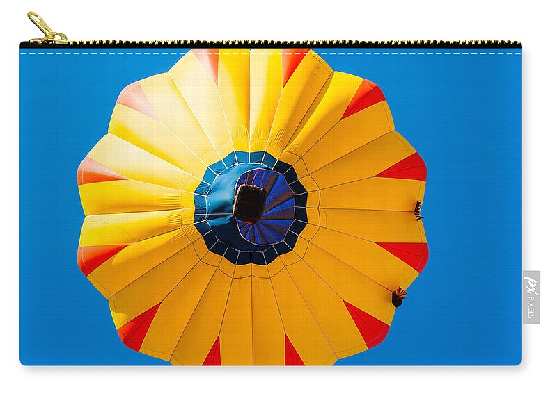 Hot Air Balloons Zip Pouch featuring the photograph Bottoms Up by Charles McCleanon