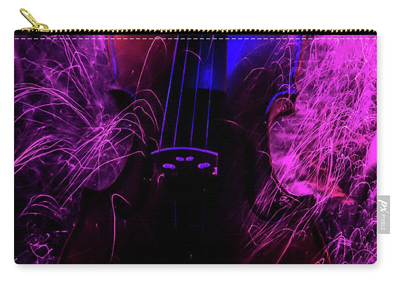  Zip Pouch featuring the photograph Music Light Painting by Gerald Kloss
