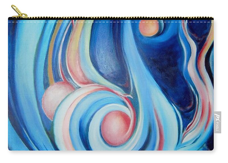 Music Art Zip Pouch featuring the painting Music of the Spheres by Jordana Sands