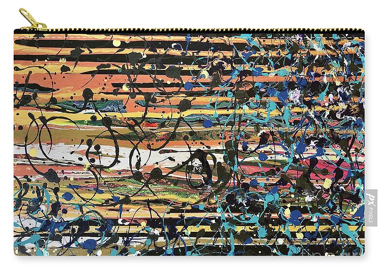 Abstract Zip Pouch featuring the painting Symphony by Sherry Harradence