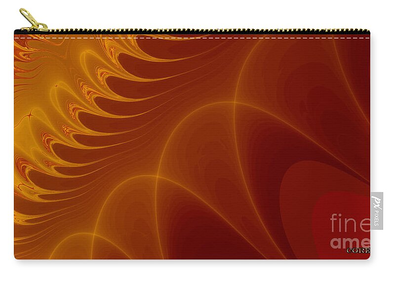 Abstract Zip Pouch featuring the painting Music Waves by Corey Ford