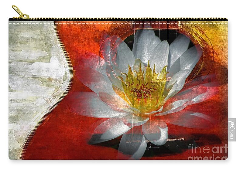 Guitar Zip Pouch featuring the photograph Musical Beauty by Clare Bevan