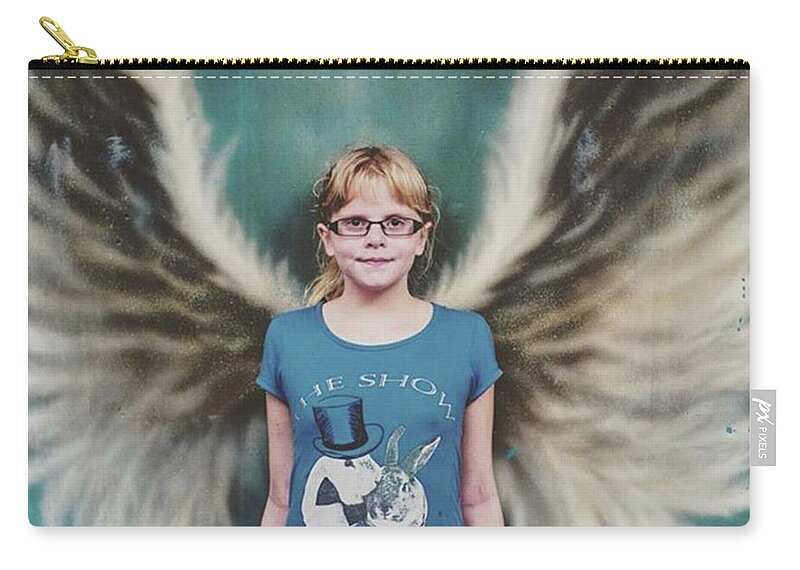 Daughter Zip Pouch featuring the photograph My Angel by Aleck Cartwright