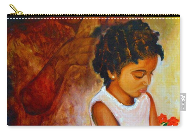 African American Art Zip Pouch featuring the painting Memory  by Emery Franklin