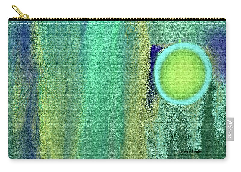 Abstract Zip Pouch featuring the painting My Blue Heaven by Lenore Senior