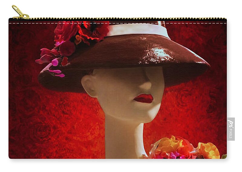 Jean-phillipe Maury Zip Pouch featuring the photograph My Chocolate Lady by Iryna Goodall