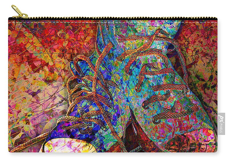 Sneakers Zip Pouch featuring the digital art My Cool Sneakers by Barbara Berney