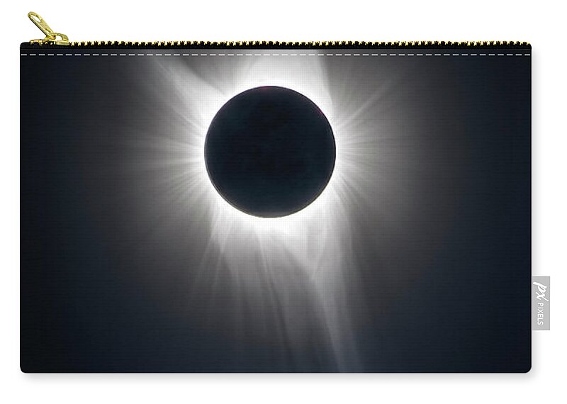 Solar Eclipse Zip Pouch featuring the photograph My Corona by Greg Norrell