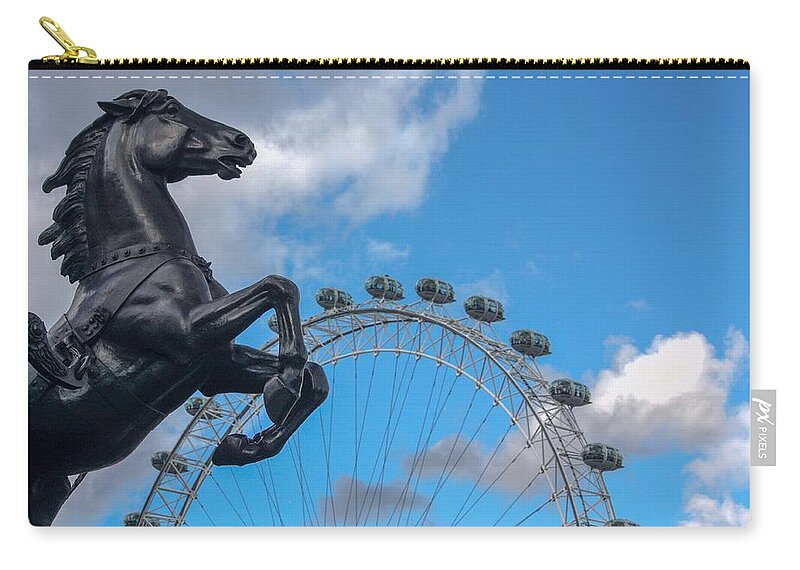 London Eye Zip Pouch featuring the photograph My Favorite Ride by Diane Lindon Coy