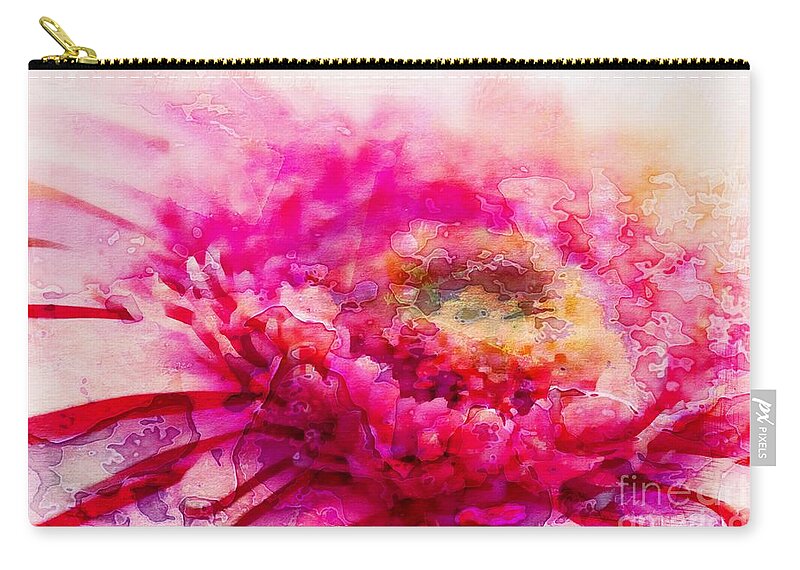 Gerbera Zip Pouch featuring the photograph My Favourite Abstract by Clare Bevan