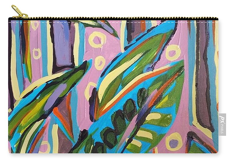 Matisse Zip Pouch featuring the painting My Forgotten Plant by Catherine Gruetzke-Blais