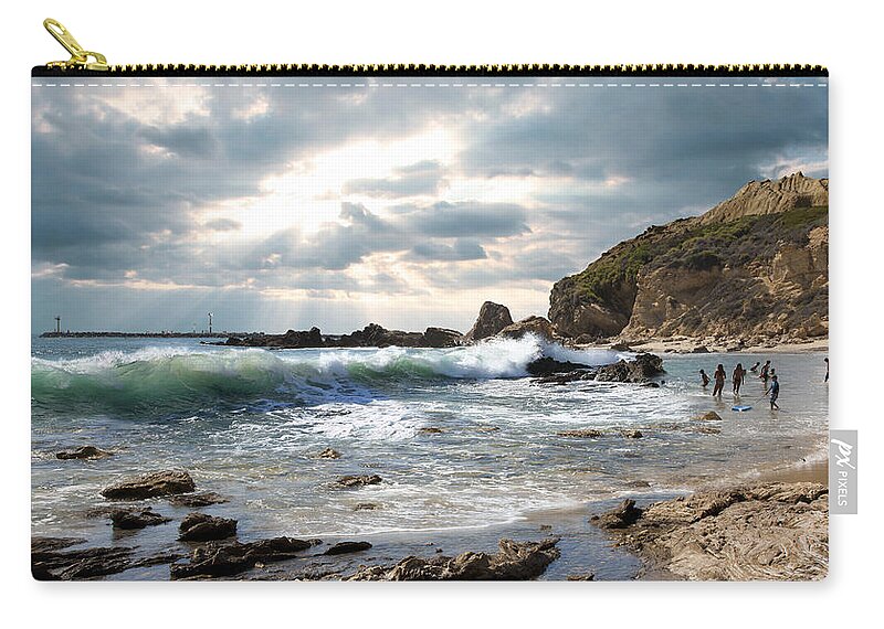 Sunset Zip Pouch featuring the photograph My Friend The Ocean by Acropolis De Versailles