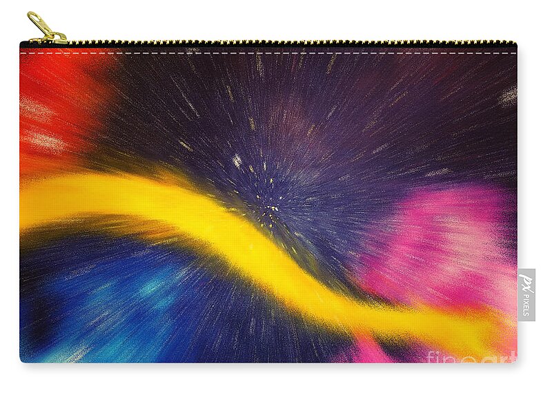 Oil Painting Zip Pouch featuring the photograph My Galaxy Too by Kelly Awad