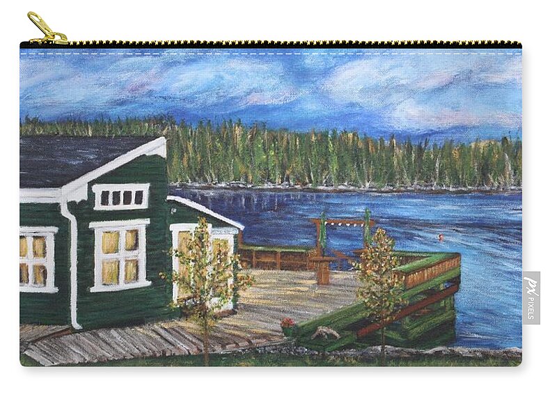 Nova Scotia Zip Pouch featuring the painting My Gallery by Donna Muller